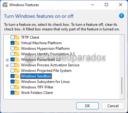 Windows Features